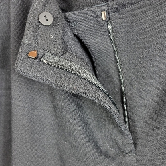 Eileen Fisher Wool Blend Knit Workwear Career Pants in Black Small - Picture 5 of 8